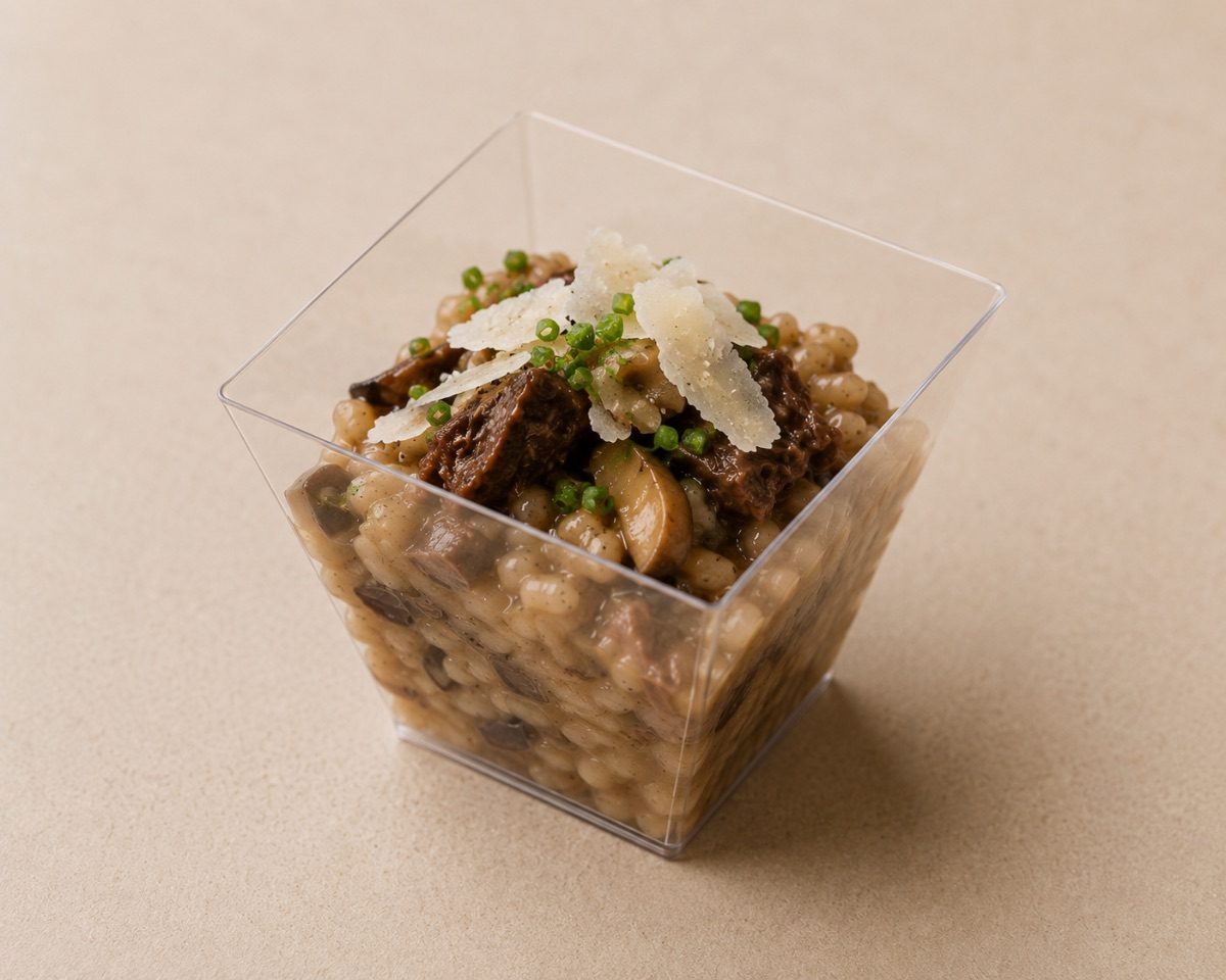 Risoto de Rabo de toro y setas con parmesano
